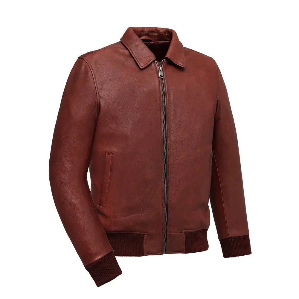 Aviator Men's Leather Jacket | Demastic USA - Demastic