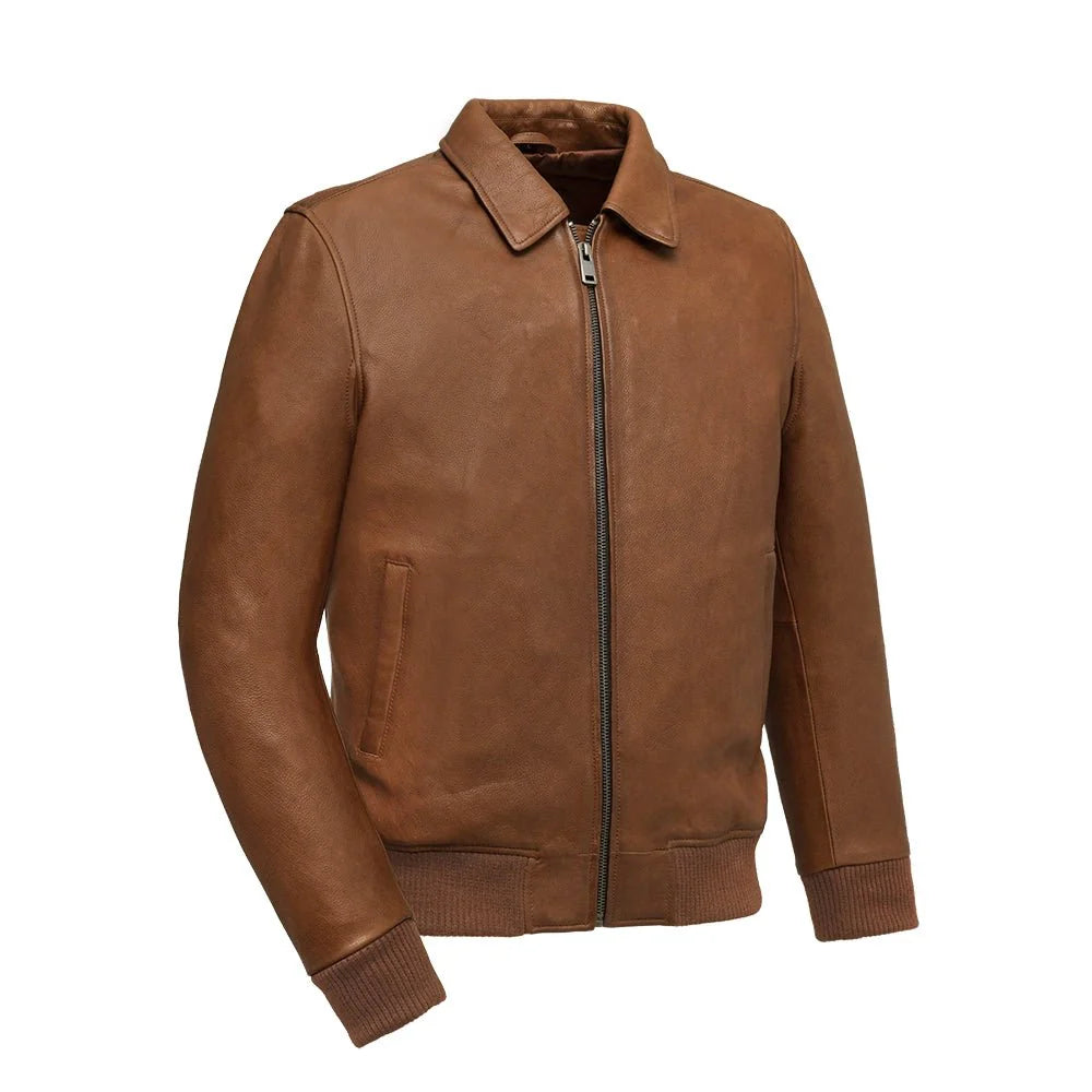 Aviator Men's Leather Jacket | Demastic USA - Demastic