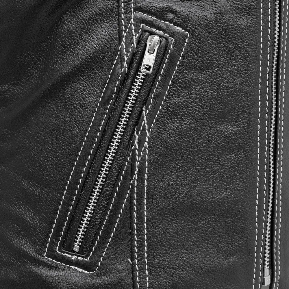 Cecil Women's Motorcycle Leather Vest Black | Demastic USA - Demastic