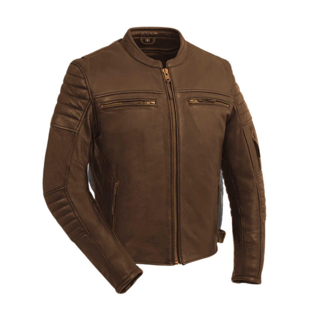 Hendrix Men’s Classic Riding Leather Jacket | Demastic USA - Demastic