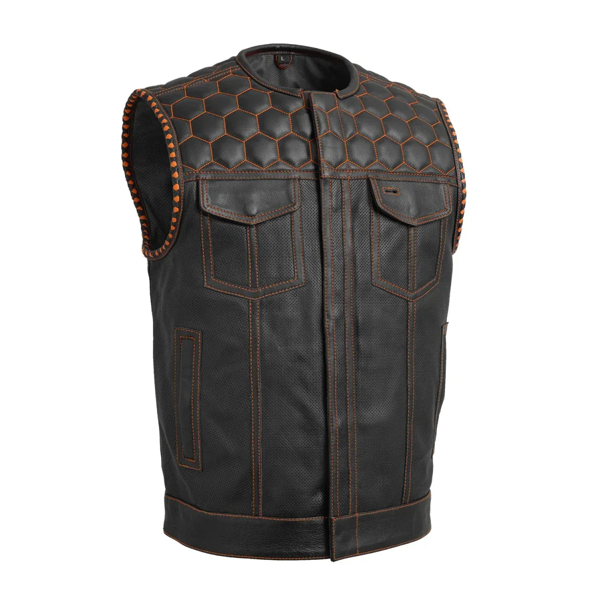 Men Wasp Perforated Motorcycle Vest | Demastic USA - Demastic