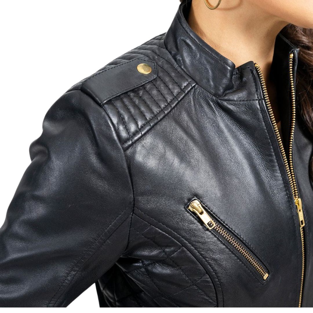 Mery Women Jacket by Demastic Leather USA