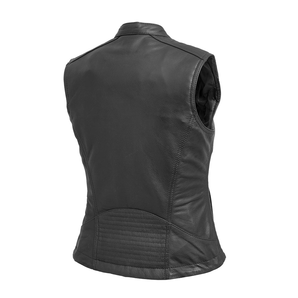 Nora Women's Motorcycle Leather Vest | Demastic USA - Demastic