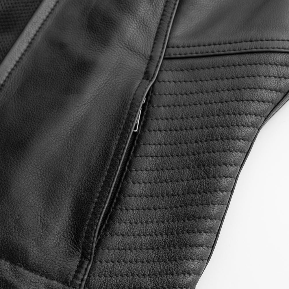 Nora Women's Motorcycle Leather Vest | Demastic USA - Demastic