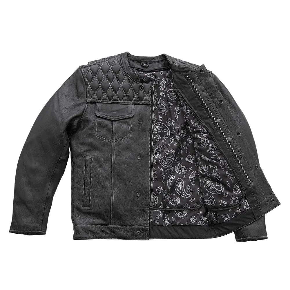Rudmore Men’s Café Racer Leather Jacket | Demastic USA - Demastic