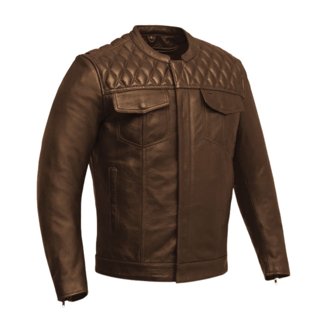 Rudmore Men’s Café Racer Leather Jacket | Demastic USA - Demastic