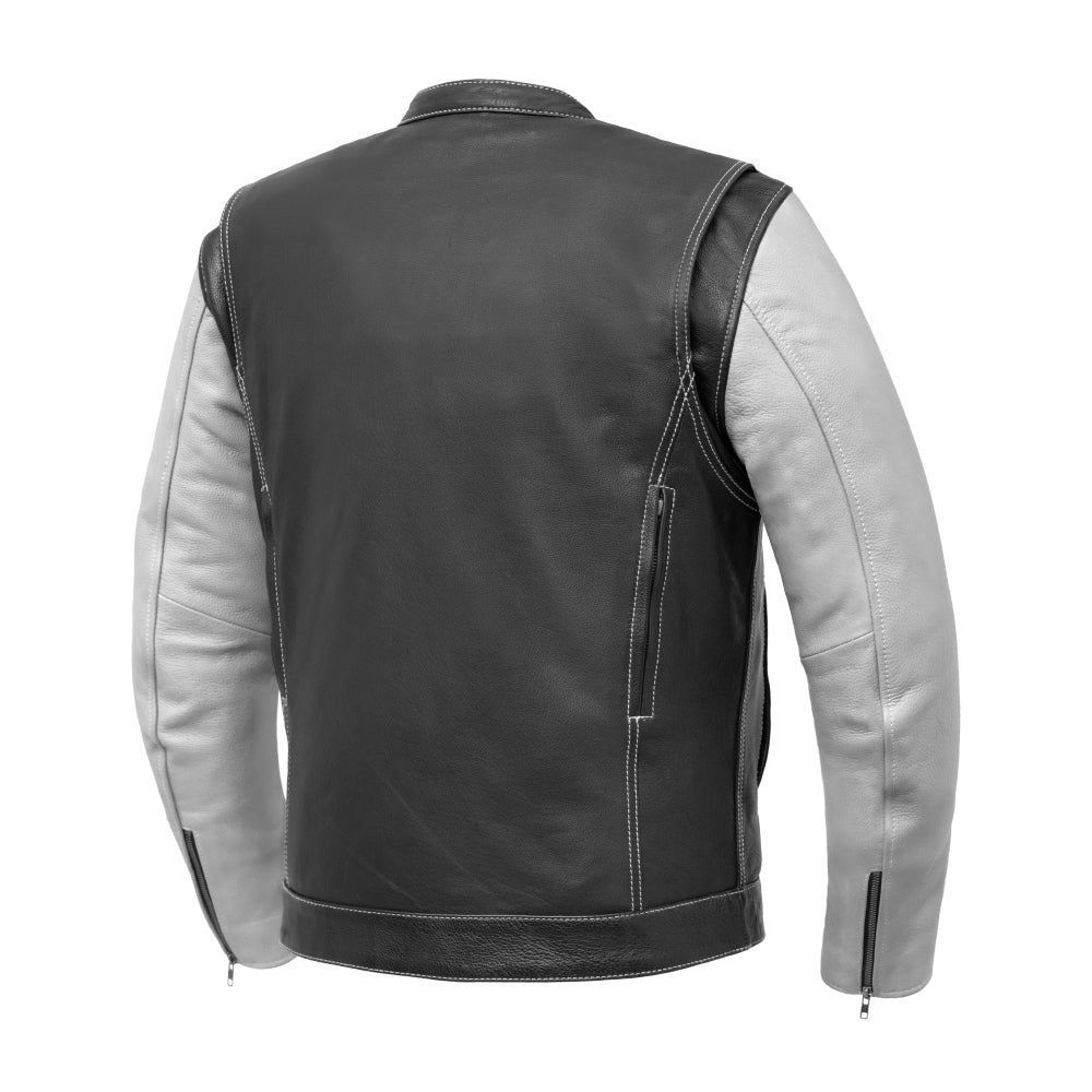 Von Men's Cafe Style Leather Jacket | Demastic USA - Demastic