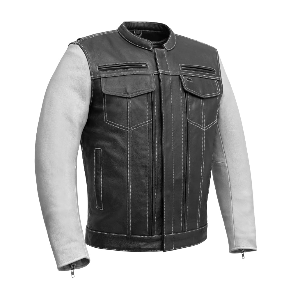 Von Men's Cafe Style Leather Jacket | Demastic USA - Demastic