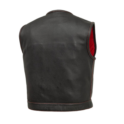 Cozier Men's Perforated Leather Motorcycle Vest | Demastic USA - Demastic