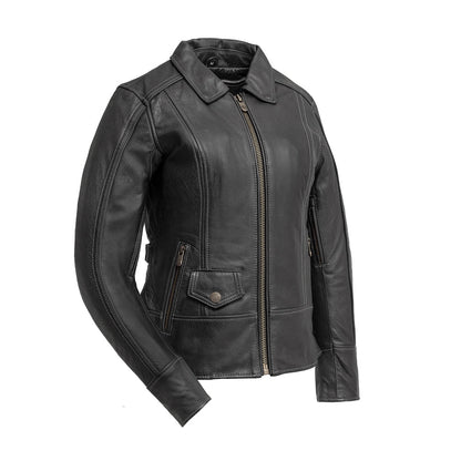 Fiona Women's Motorcycle Leather Jacket | Demastic USA - Demastic