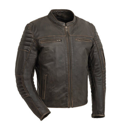 Hendrix Men’s Classic Riding Leather Jacket | Demastic USA - Demastic