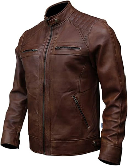 Handcrafted Real Leather Biker Jacket | Demastic USA