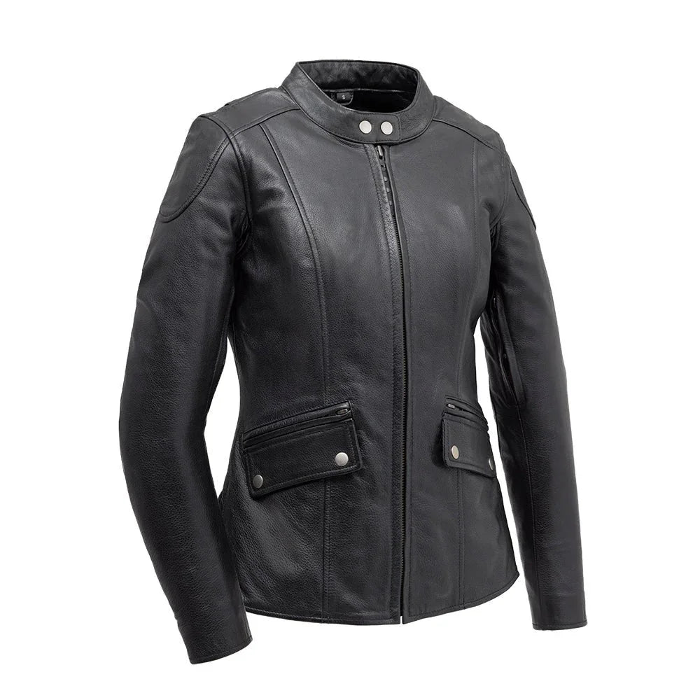 Jill Women's Motorcycle Leather Jacket | Demastic USA - Demastic
