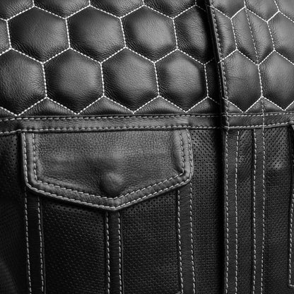 Men Wasp Perforated Motorcycle Vest | Demastic USA - Demastic