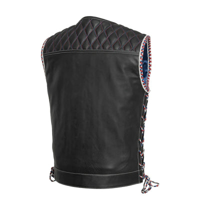 Men's Premium Motorcycle Leather Vest | Demastic USA - Demastic