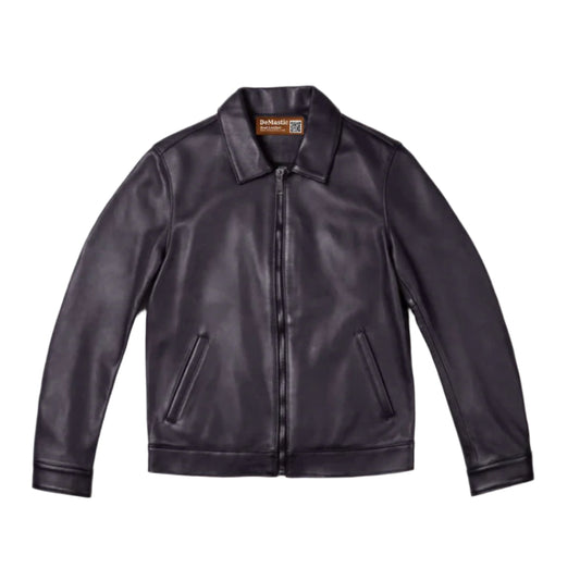 Men's Trucker Style Leather Jacket | Demastic USA - Demastic