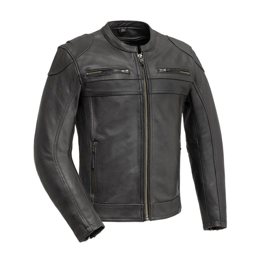 Onyx Men's Motorcycle Leather Jacket | Demastic USA - Demastic