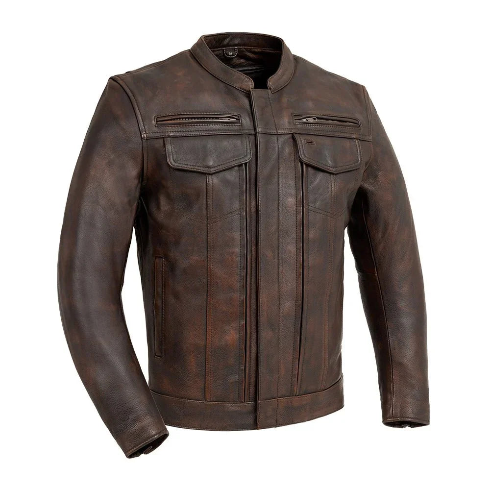 Raptor Men's Motorcycle Leather Jacket | Demastic - Demastic