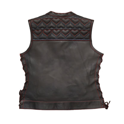 Rilley Women’s Motorcycle Leather Vest | Demastic USA - Demastic