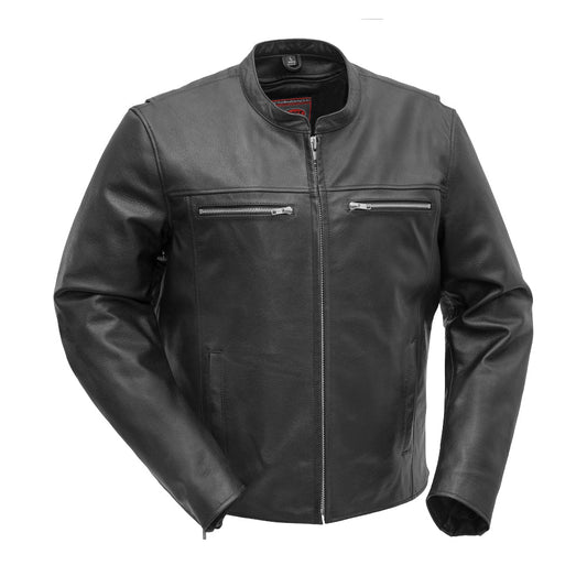 Rockstar Men's Motorcycle Leather Jacket by Demastic USA - Demastic
