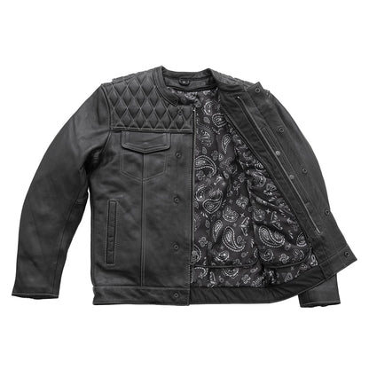 Rudmore Men’s Café Racer Leather Jacket | Demastic USA - Demastic
