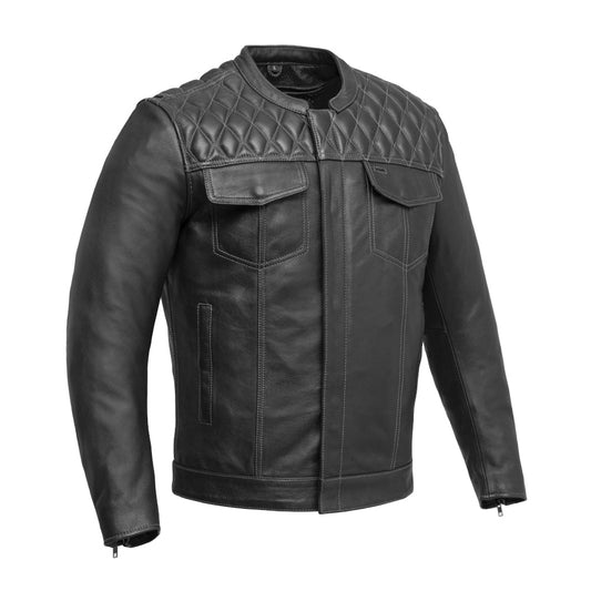 Rudmore Men’s Café Racer Leather Jacket | Demastic USA - Demastic