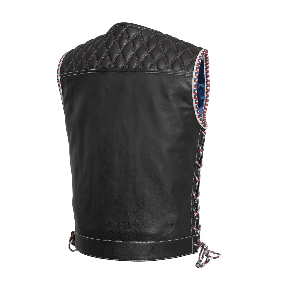 Men's Premium Motorcycle Leather Vest | Classic Biker Style