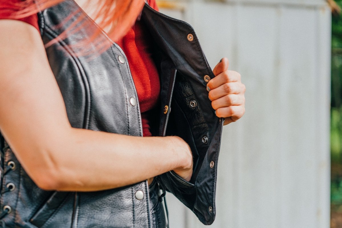 Women's Honey Rider Motorcycle Leather Vest | Premium Riding Gear for Women