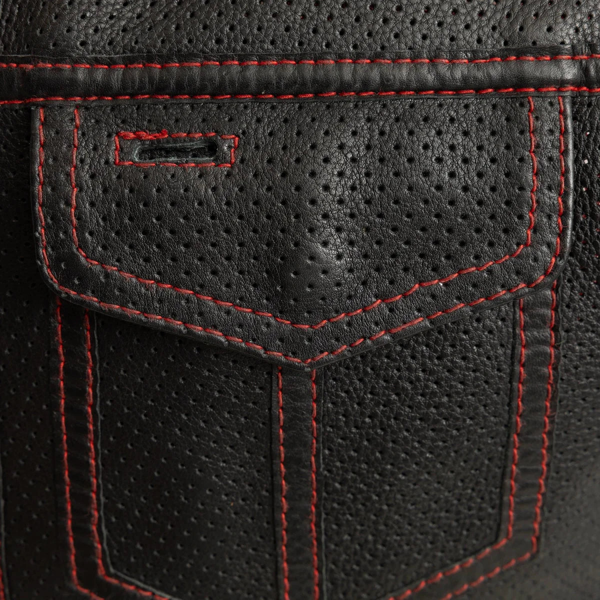 Cozier Men's Perforated Leather Motorcycle Vest | Sleek, Durable, and Breathable