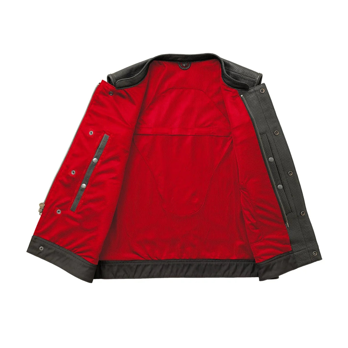 Cozier Men's Perforated Leather Motorcycle Vest | Sleek, Durable, and Breathable