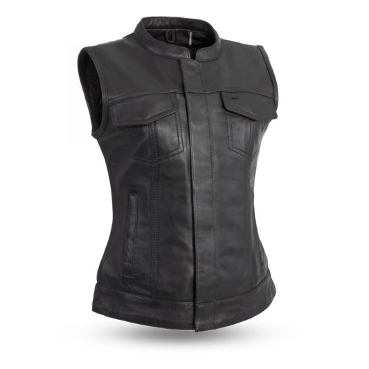 Linda Women's Premium Motorcycle Leather Vest