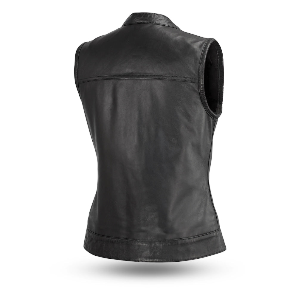Linda Women's Premium Motorcycle Leather Vest