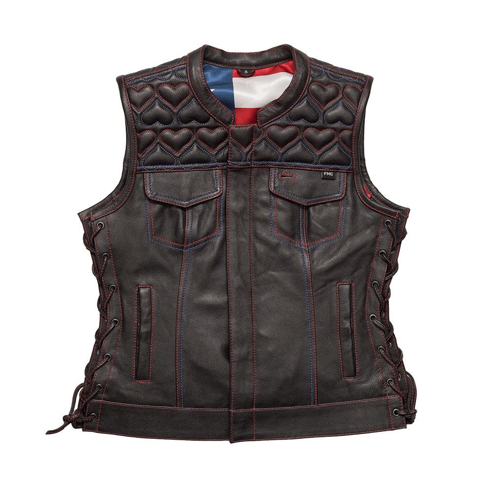 Rilley Women’s Motorcycle Leather Vest | Stylish & Durable Riding Gear