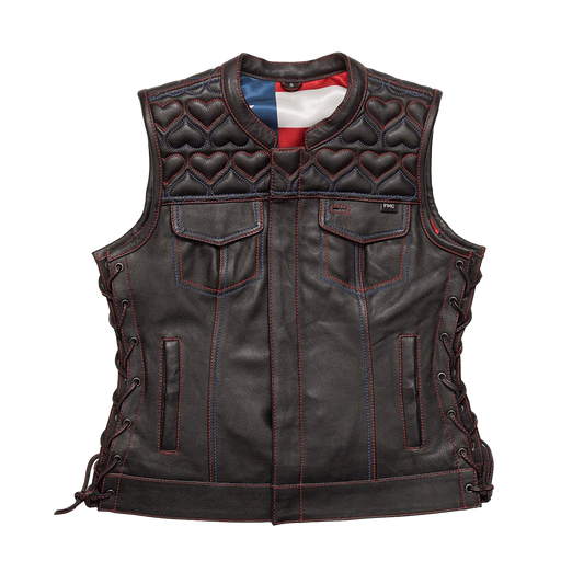 Rilley Women’s Motorcycle Leather Vest | Stylish & Durable Riding Gear