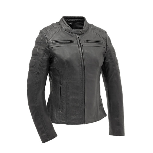 Lindsey Women’s Motorcycle Leather Jacket | Stylish and Protective Riding Gear